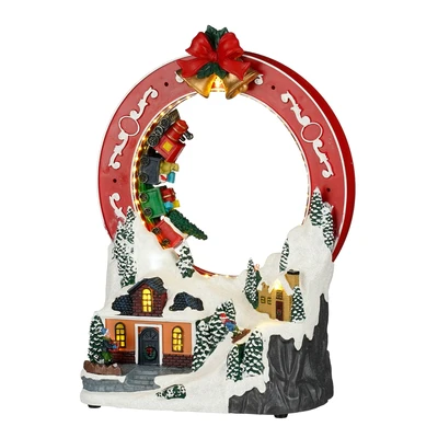 Winter Scenery Train Circles Around BO  L20Xw11.5Xh27Cm