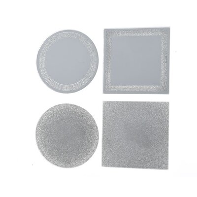 WJ Mirror Glass Dia20-H0.4Cm Silver