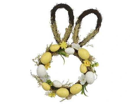 Wreath Foam Yellow/Colour(S) H.38Cm
