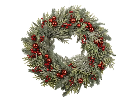Wreath Green/Red D.60cm
