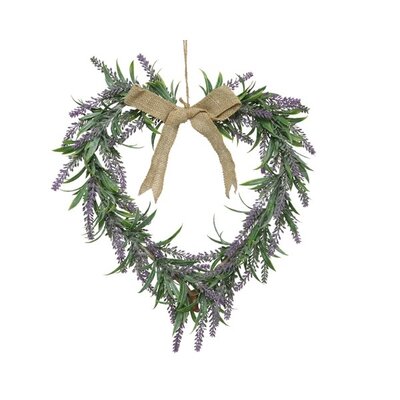 Wreath Lavender With Handle Pe Green H6cm Green/Purple