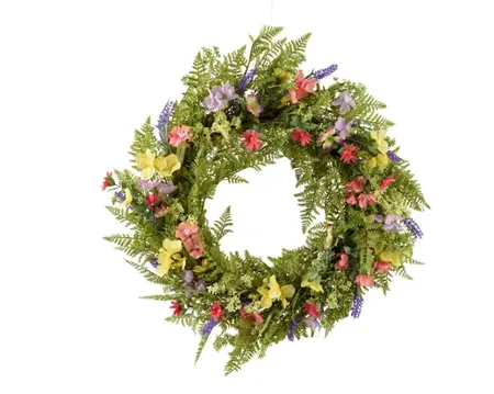 Wreath Peach Blossoms/Daisy/Lavender Pvc dia80.00