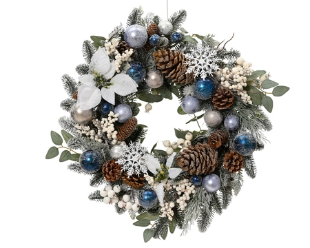 Wreath Snow,Glitter Green/Multi D.60cm