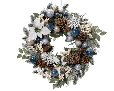 Wreath Snow,Glitter Green/Multi D.60cm