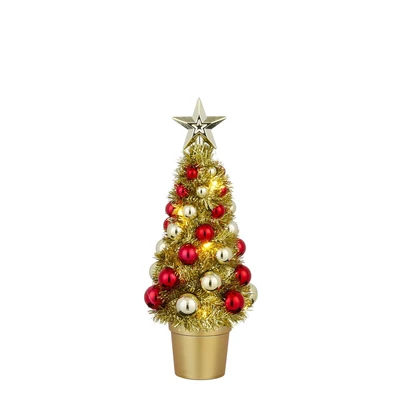XMas Tree Red 15L Bo 12    H29Xd12Cm